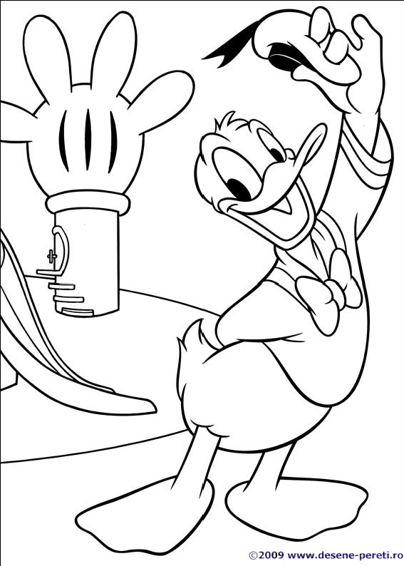 donald desene de colorat